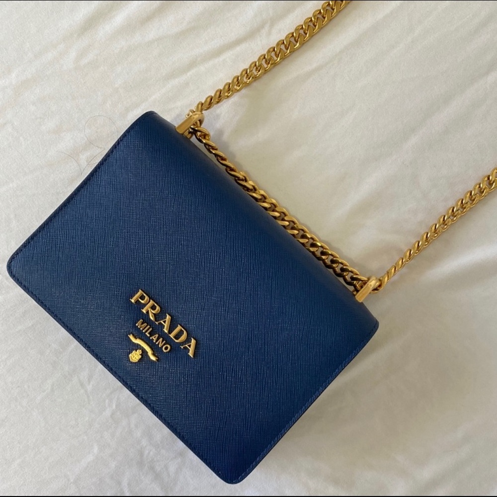 New Prada Saffiano chain shoulder bag / Crossbody bag